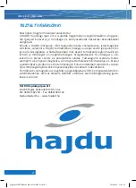 Preview for 4 page of hajdu IDE100S ErP Instructions For Installation And Use Manual