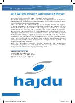 Preview for 28 page of hajdu IDE100S ErP Instructions For Installation And Use Manual