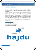 Предварительный просмотр 4 страницы hajdu IDE75F ErP Instructions For Installation And Use Manual