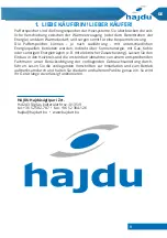 Preview for 9 page of hajdu PT 500 CF.2 Operating Instructions Manual