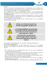 Preview for 11 page of hajdu PT 500 CF.2 Operating Instructions Manual