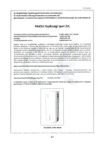 Предварительный просмотр 37 страницы hajdu STXL300 Series Instructions For Installation And Use Manual