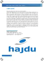 Preview for 42 page of hajdu Z100ErP Installation And Owner'S Manual