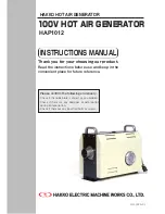 Предварительный просмотр 1 страницы Hakko Electric Machine Works Co., Ltd. HAP1012 Instruction Manual