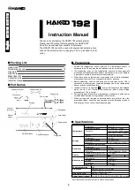 Preview for 6 page of Hakko Electronics 192 Instruction Manual