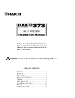 Hakko Electronics 373 Instruction Manual preview