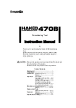 Preview for 1 page of Hakko Electronics 470B Instruction Manual