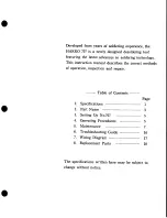 Preview for 3 page of Hakko Electronics 707 Instruction Manual