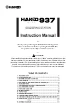 Preview for 1 page of Hakko Electronics 937 Instruction Manual