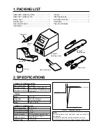 Preview for 2 page of Hakko Electronics 941 Instruction Manual