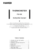 Preview for 1 page of Hakko Electronics FG-102 User Manual