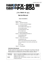 Preview for 1 page of Hakko Electronics FH-200 Service Manual