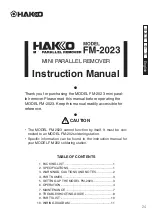 Preview for 25 page of Hakko Electronics FM-2023 Instruction Manual