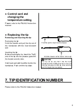 Preview for 7 page of Hakko Electronics FM2022-02 Instruction Manual