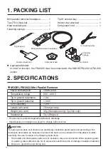 Preview for 3 page of Hakko Electronics FM2023-05 Instruction Manual