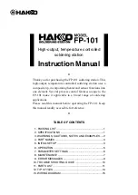 Preview for 1 page of Hakko Electronics FP-101 Instruction Manual