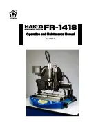 Preview for 1 page of Hakko Electronics FR-1418 Operation And Maintenance Manual