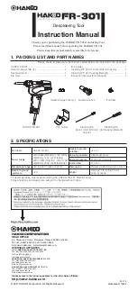 Hakko Electronics FR-301 Instruction Manual preview