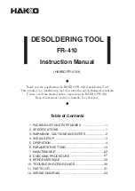 Preview for 1 page of Hakko Electronics FR-4103 Instruction Manual