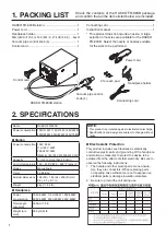 Preview for 2 page of Hakko Electronics FR-803B Instruction Manual