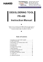 Preview for 1 page of Hakko Electronics FR400-53 Instruction Manual