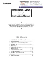 Preview for 1 page of Hakko Electronics FR410-52 Instruction Manual