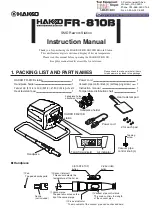 Preview for 1 page of Hakko Electronics FR810-05 Instruction Manual