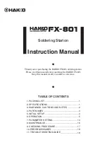 Preview for 1 page of Hakko Electronics FX?801 Instruction Manual