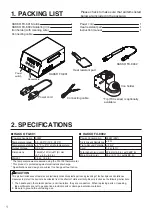 Preview for 2 page of Hakko Electronics FX?801 Instruction Manual