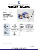 Hakko Electronics FX?801 Product Bulletin preview