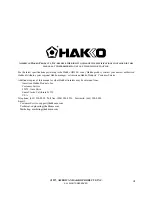 Preview for 2 page of Hakko Electronics HJ3100 Manual