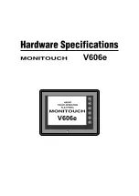 Preview for 1 page of Hakko Electronics MONITOUCH V606e Hardware Specifications