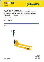 Предварительный просмотр 1 страницы Haklift HAVA Original Instructions Manual