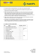 Preview for 5 page of Haklift HAVA1000PIS Original Instructions Manual