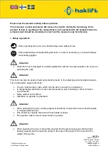 Preview for 3 page of Haklift HAVA1200ELE Original Instructions Manual