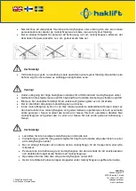 Preview for 38 page of Haklift HAVA1500ELE Original Instructions Manual