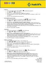 Preview for 16 page of Haklift KV1ABT Original Instructions Manual