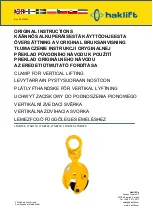 Haklift LTABT08 Original Instructions Manual предпросмотр