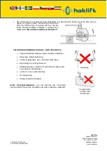 Предварительный просмотр 22 страницы Haklift LTTSCC05 Original Instructions Manual