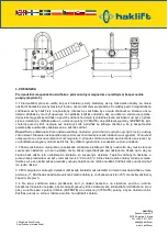 Preview for 23 page of Haklift MAGPML100 Original Instructions Manual