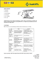 Предварительный просмотр 18 страницы Haklift NOSP1000H Original Instructions Manual