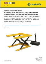 Предварительный просмотр 1 страницы Haklift NOSP1000HU Original Instructions Manual