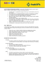 Preview for 3 page of Haklift NOSP1000HU Original Instructions Manual