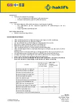 Preview for 14 page of Haklift NOSP1000HU Original Instructions Manual