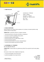 Предварительный просмотр 21 страницы Haklift NOSP250 Original Instructions Manual