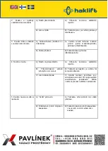 Preview for 41 page of Haklift SKTH1000 Original Instructions Manual