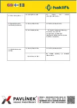 Preview for 44 page of Haklift SKTH1000 Original Instructions Manual