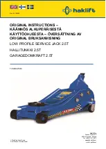 Haklift TUNKHA25MA Original Instructions Manual preview