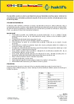 Preview for 22 page of Haklift TUNKKI015S Original Instructions Manual