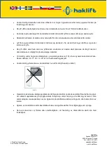 Preview for 16 page of Haklift TUNKKI5H Original Instructions Manual